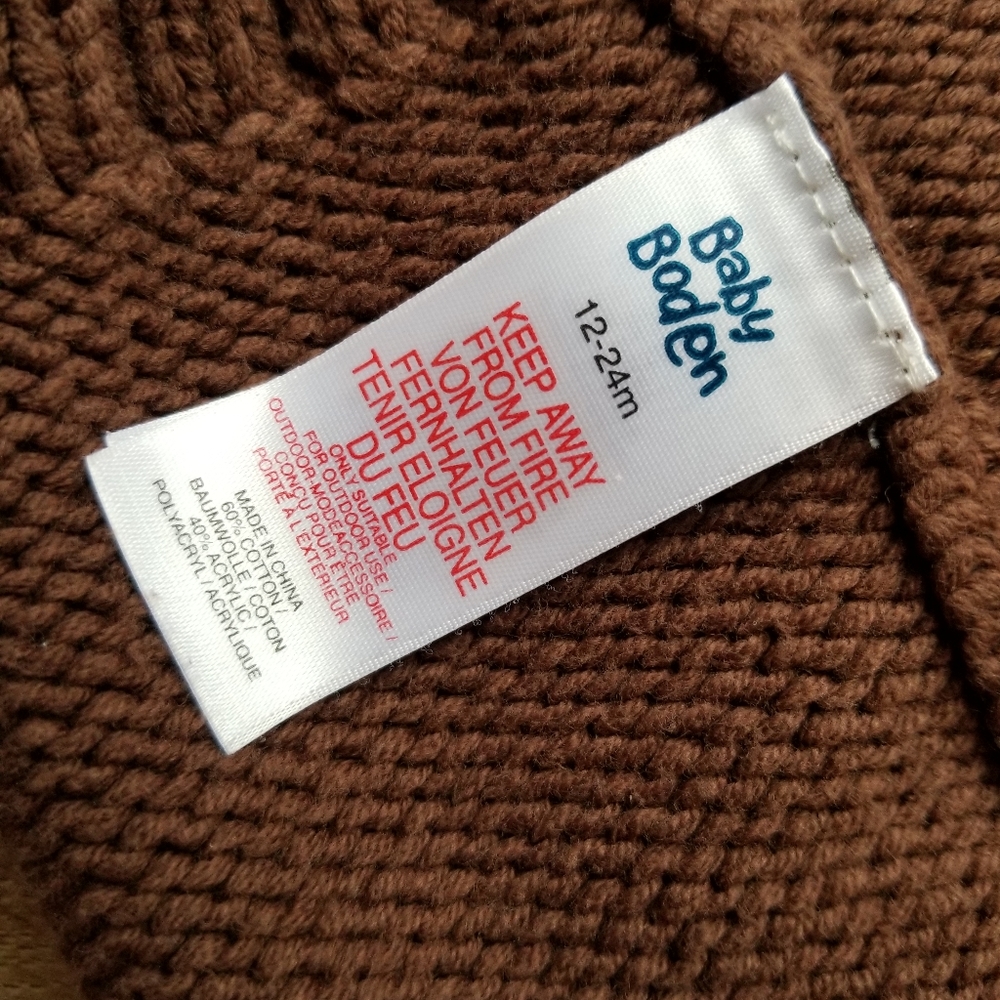 2011 vguc Mini Boden 12-24 months knit monkey hat & gloves FREAKING ADORABLE! - Picture 7 of 14